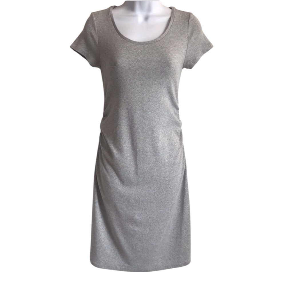 🔴 4/$15 Liz Lange Maternity XS for Target 🎯 Heather Gray SS Stretch Dress in EUC